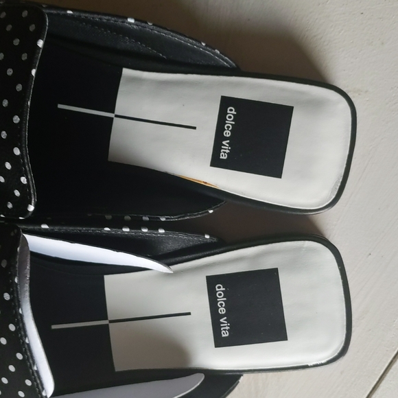 Like New Leather Dolce Vita Brie Polka Dot Mules - Picture 12 of 12